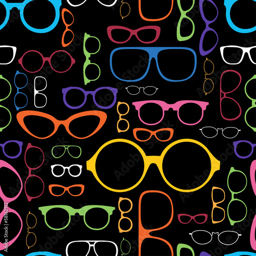 Retro Color Glasses Silhouettes