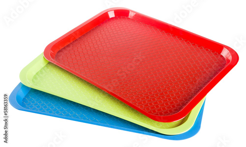 Plastic empty tray on a background