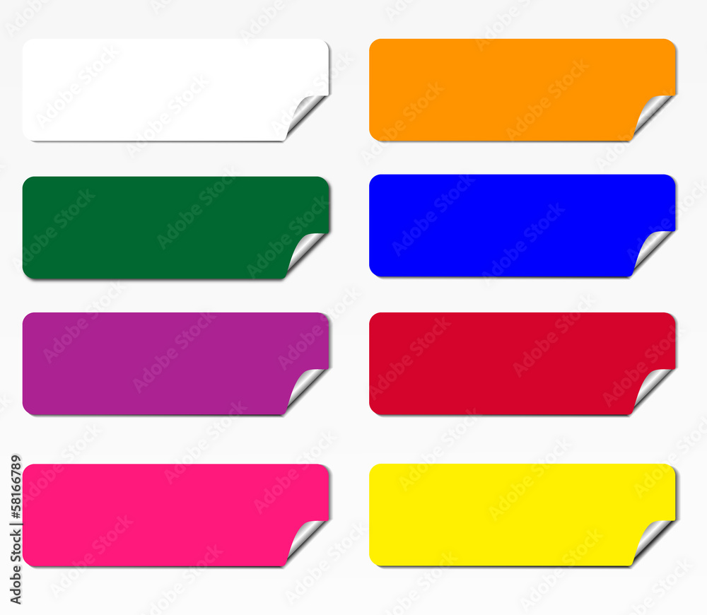 Set of square stickers Set of square stickers