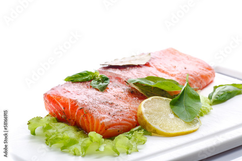 salted salmon fillets