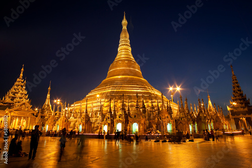 Famous Shwedagon Pagoda, Myanmar