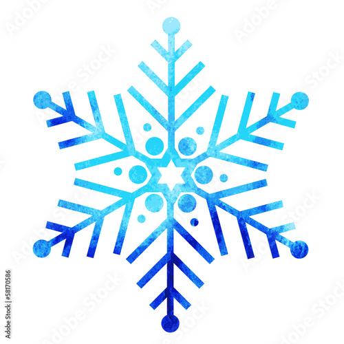 Vector watercolor snowflake