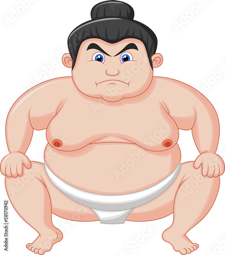 Sumo wrestler cartoon