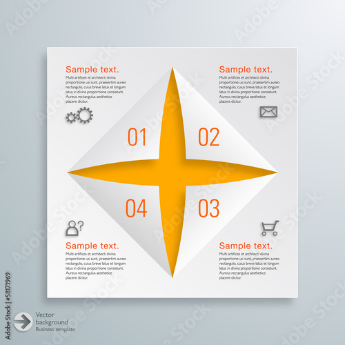 Infographics Vector Background 4-Step Process