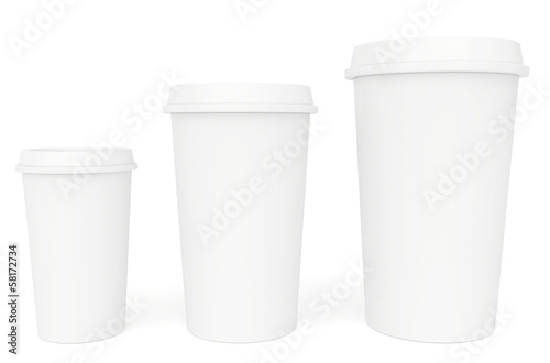 some disposable coffee cups