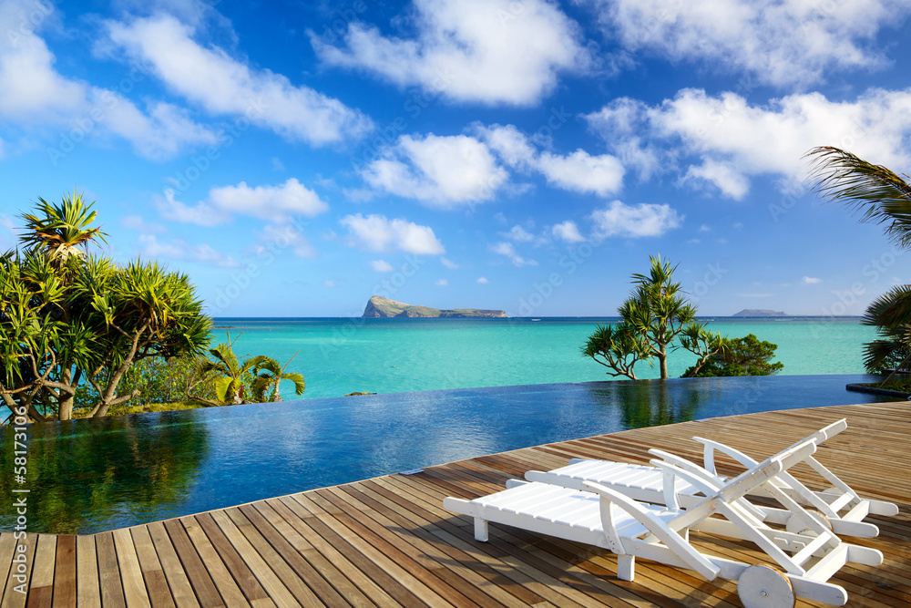 Tropical relax in Mauritius - obrazy, fototapety, plakaty 
