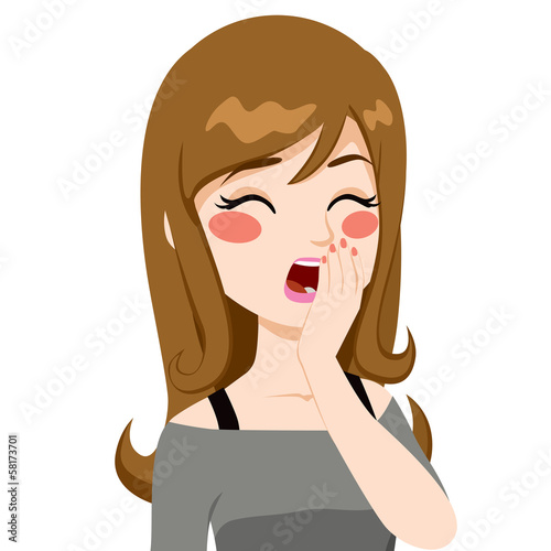 Young Woman Yawning