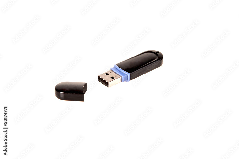 usb or flash drive on white background Photo | Adobe Stock