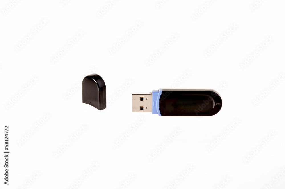 usb stick or flash drive on white background usb stick or flash drive on white background