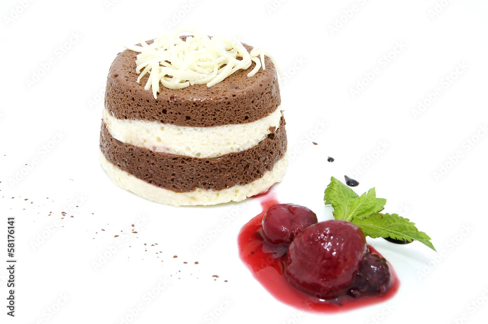 creamy chocolate desserts and ice cream on a white background creamy chocolate desserts and ice cream on a white background