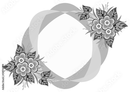 Abstract floral frame