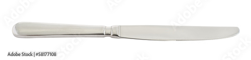 Stainless steel metal knife isolated