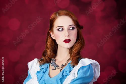 Portrait of a young redhead woman photo