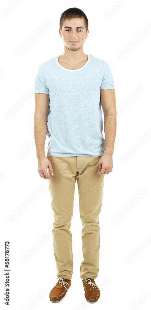 Handsome young man isolated on white Handsome young man isolated on white