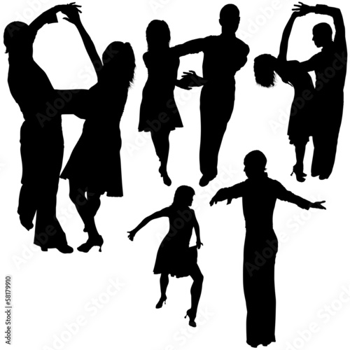 Latino Dance Silhouettes