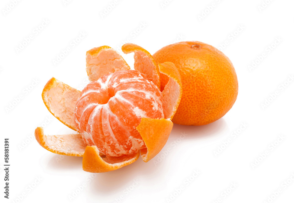 tangerines on a white background tangerines on a white background