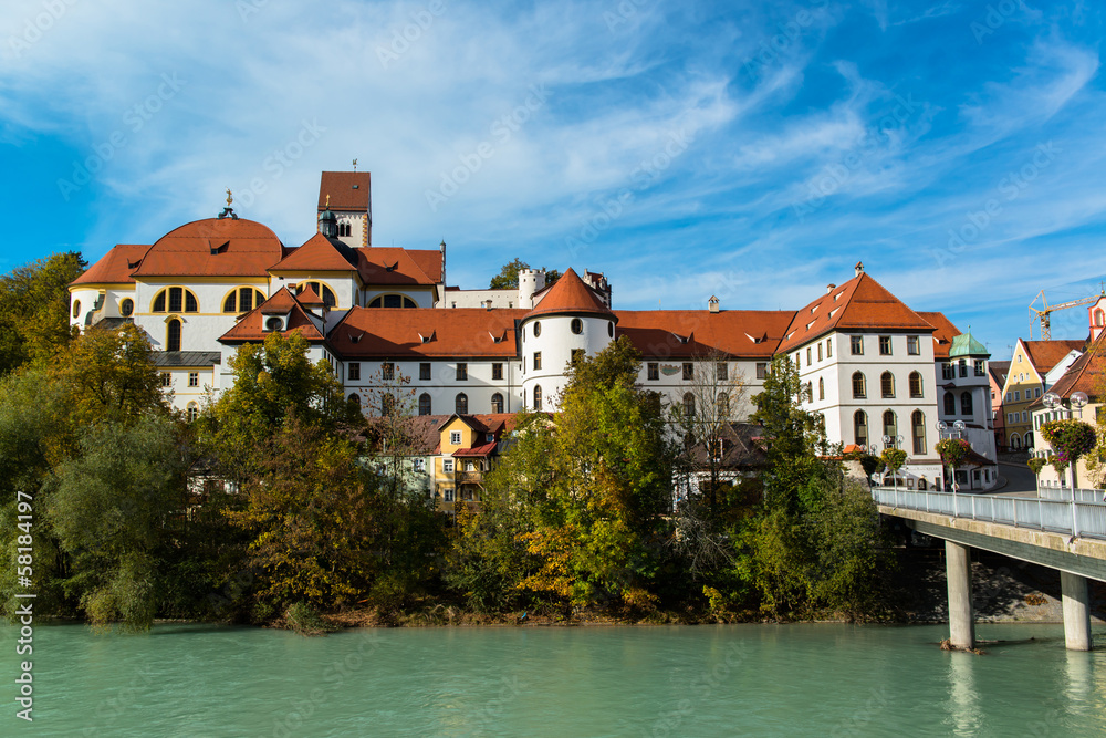 Obraz premium charming and romantic Hohes Schloss Fussen, Bavaria Germany