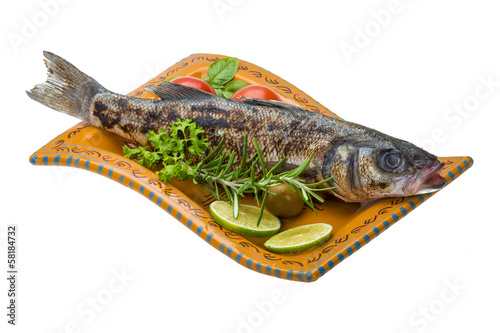 Roasted seabass