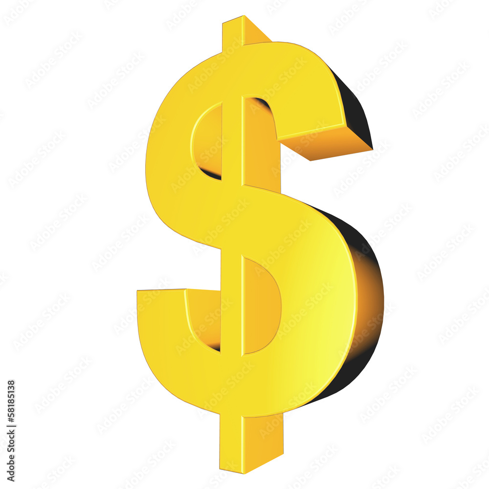 Fototapeta premium 3d sign collection - dollar