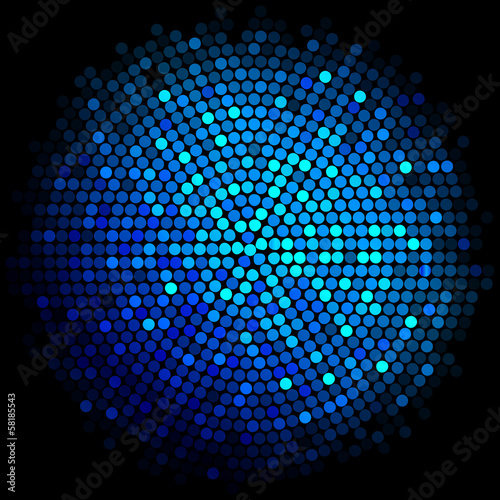 Vector blue disco lights background