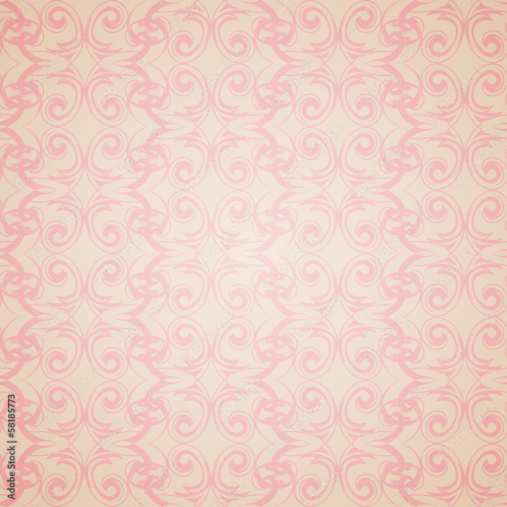 Seamless pattern wallpaper in Victorian style. Seamless pattern wallpaper in Victorian style.