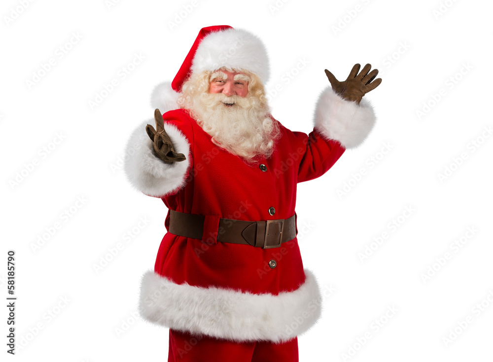 Santa Claus gesturing his hand Santa Claus gesturing his hand