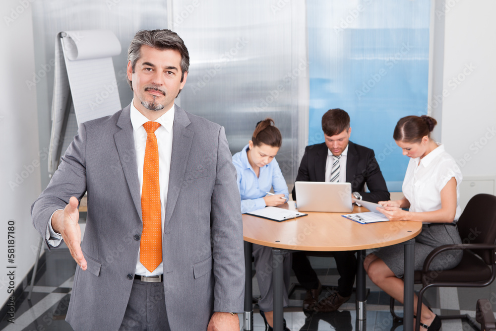 Portrait Of A Happy Businessman