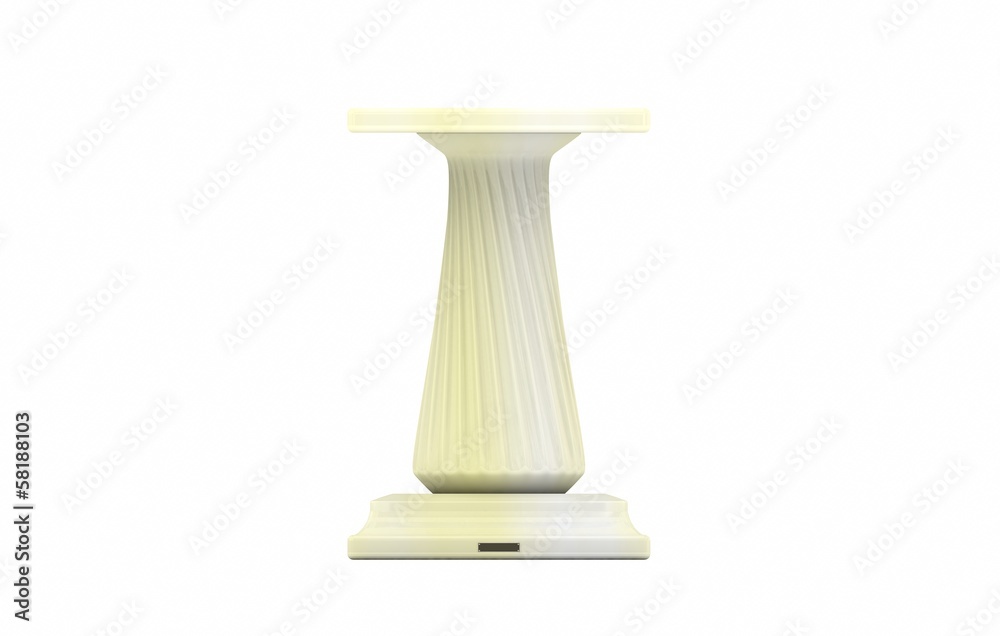 Steinsockel - gewundener Standfuss - heller Marmor Steinsockel - gewundener Standfuss - heller Marmor