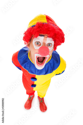 Portrait Of A Shocked Clown