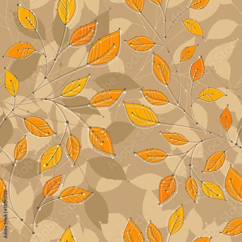 seamless autumn branches