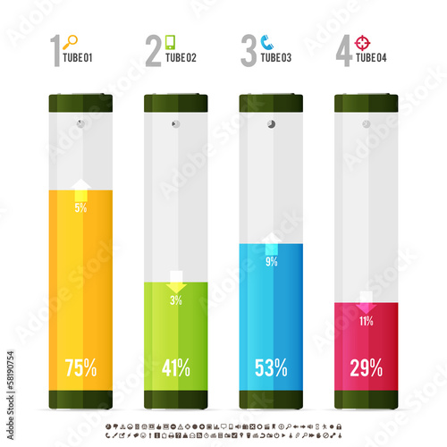 Tube Meter Infographic Elements