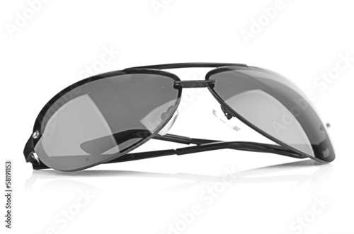 Aviator sunglasses isolated on white background
