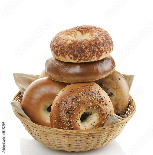 Bagels  On White Background