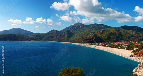 Oludeniz beach in Turkey on a summers day