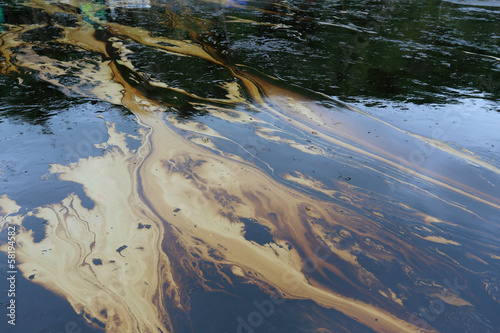 Gulf oil spill is shown on a beach