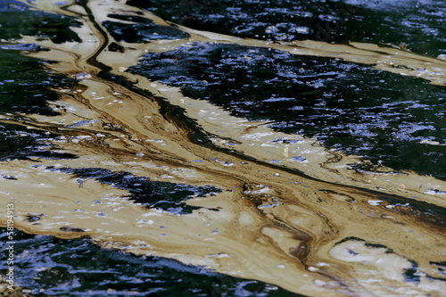 Gulf oil spill is shown on a beach