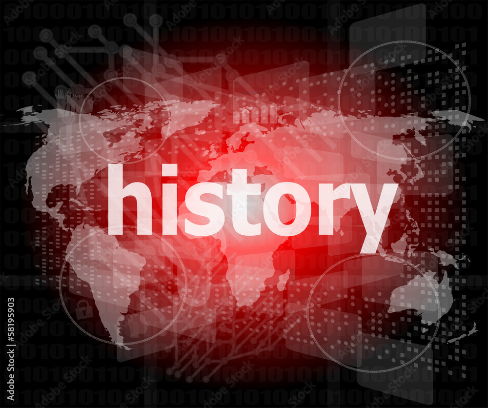 Time concept: history on digital background
