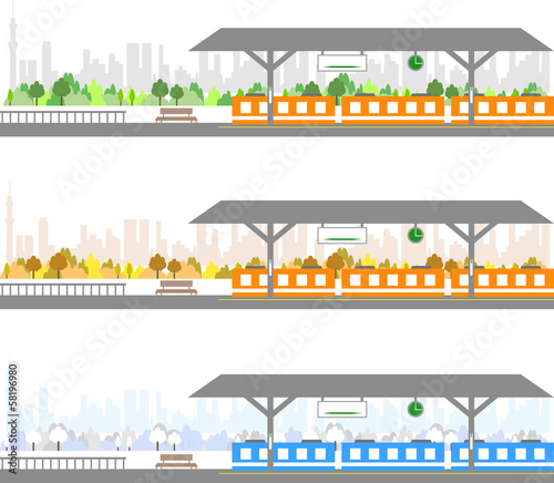 駅　季節