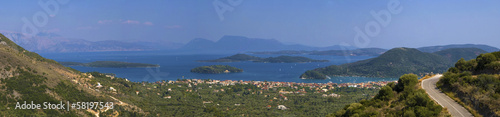Panoramic view of the mainland and a islands in the background © sushaaa