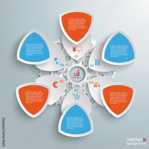 6 Round Triangles Industry Production Infographic PiAd