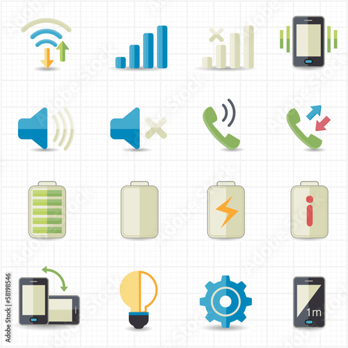 Mobile phone profile icons