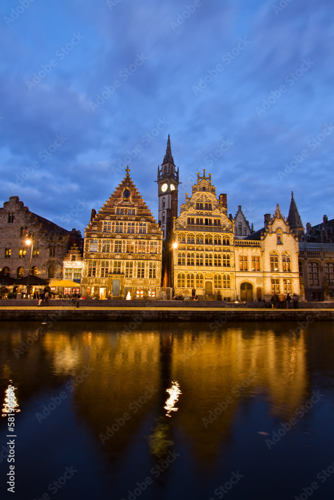 Picturesque medieval buildings, Ghent