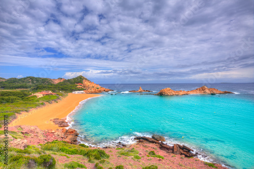 Cala Pregonda in Menorca at Balearic islands