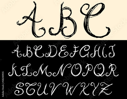 Blackboard Alphabet