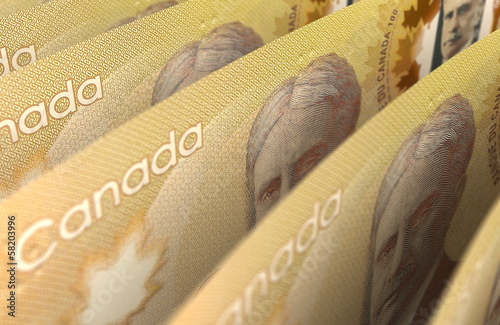 Canadian Dollar Closeup photo