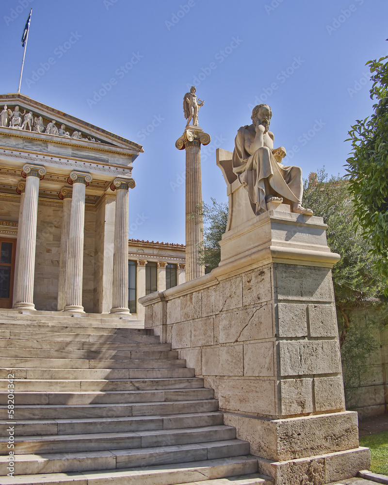 Fototapeta premium Socrates the philosopher and Apollo the god of arts 