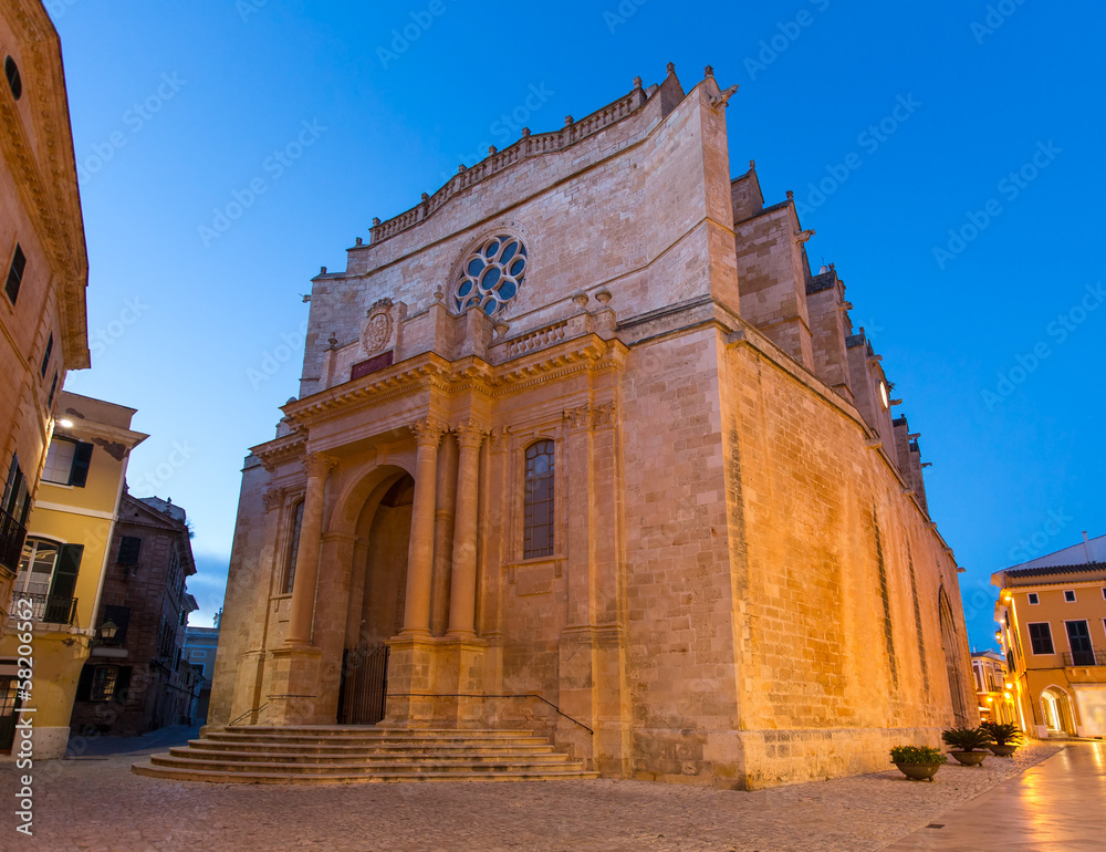 Ciutadella Menorca Cathedral in Ciudadela at Balearic