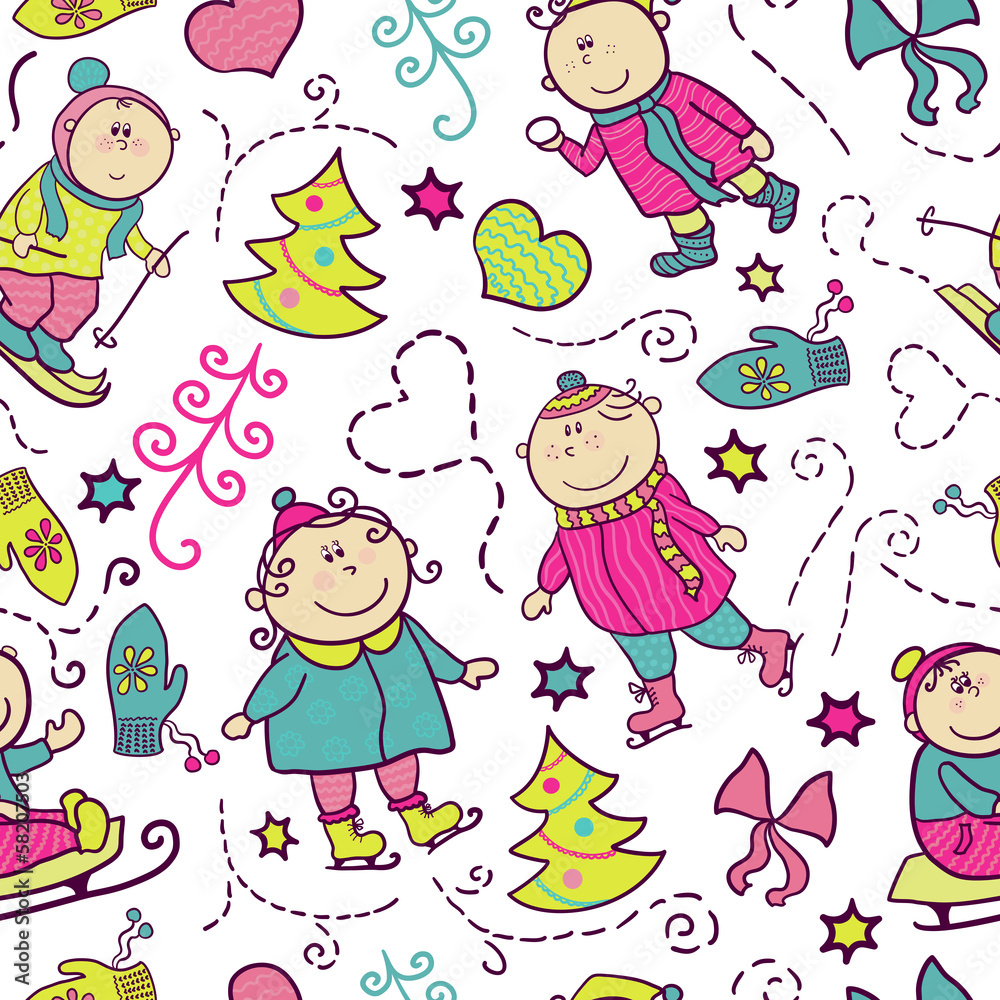 Christmas vector seamless pattern Christmas vector seamless pattern