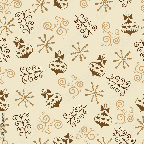 Wallpaper Mural Christmas vector seamless pattern Torontodigital.ca