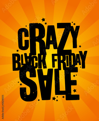 Crazy black friday sale design.